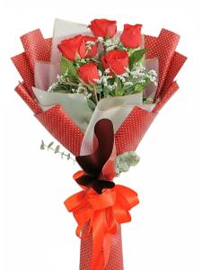 6 Stem Red Rose