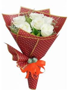 Dazzling White Rose Gift