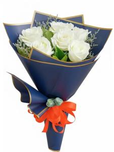 Dreamy White Rose Bouquet